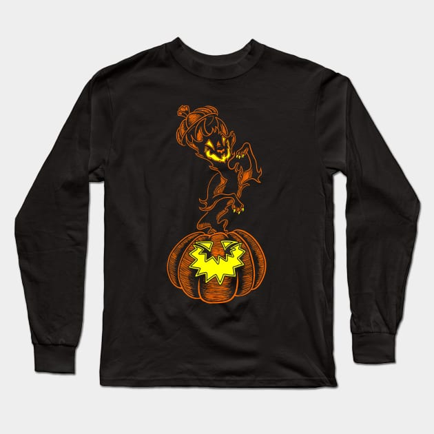 Hollow Cat Spirit Long Sleeve T-Shirt by CliffeArts